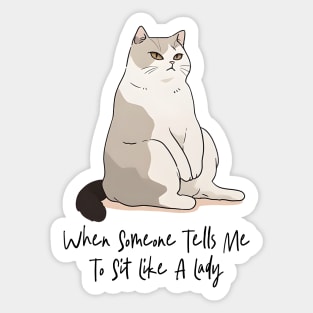 When Someone Tells Me To Sit Like A Lady Sticker